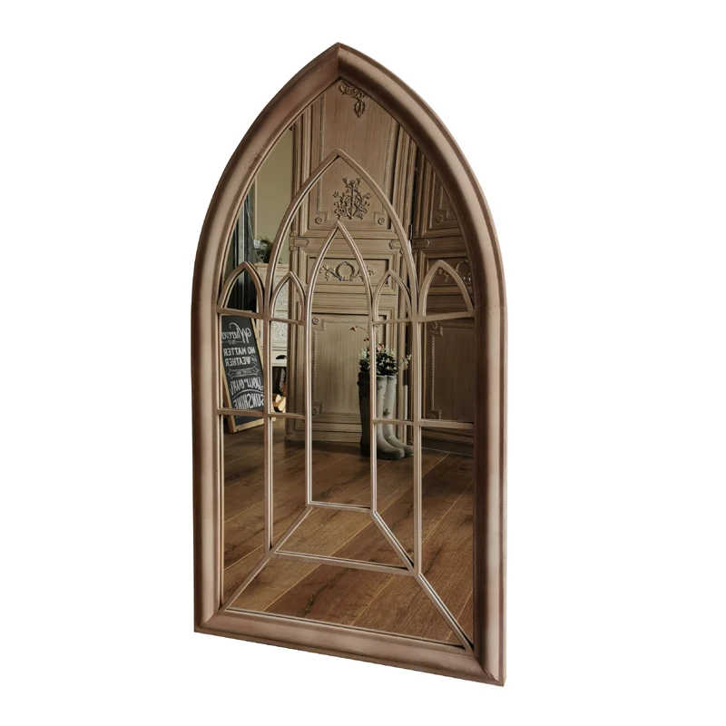 

Wall mirror French retro old decorative mirror wrought iron wall hanging restaurant fireplace mirror makeup mirror