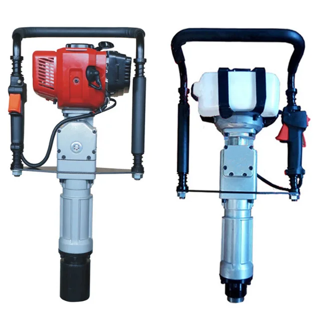 

Two-stroke gasoline guardrail triangular steel pile driver small-scale project emergency orchard construction base piling