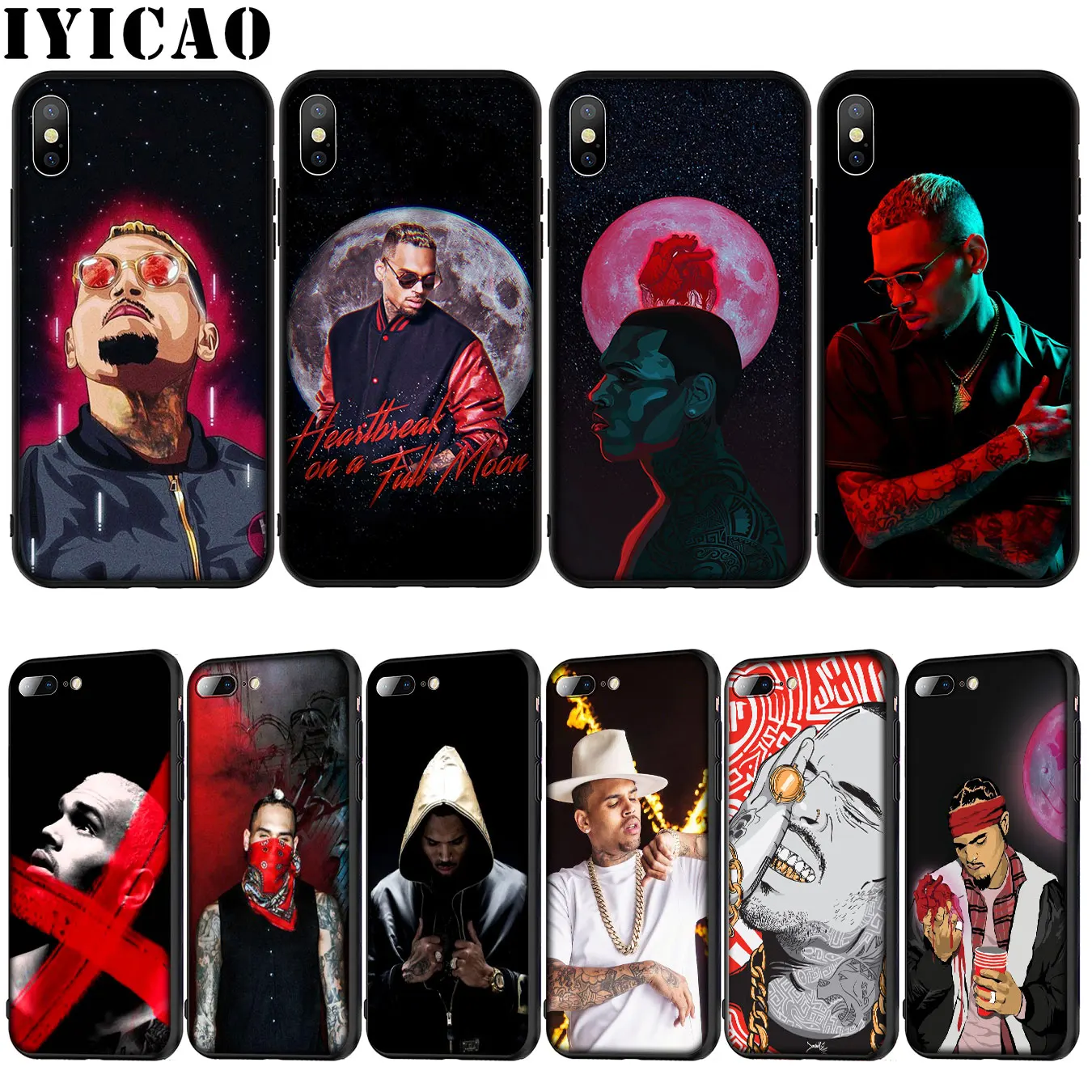 Chris Brown певица Мягкий силиконовый чехол для iPhone 12 мини XR X XS 11 Pro Max 10 6 6S 7 8 plus 5S SE