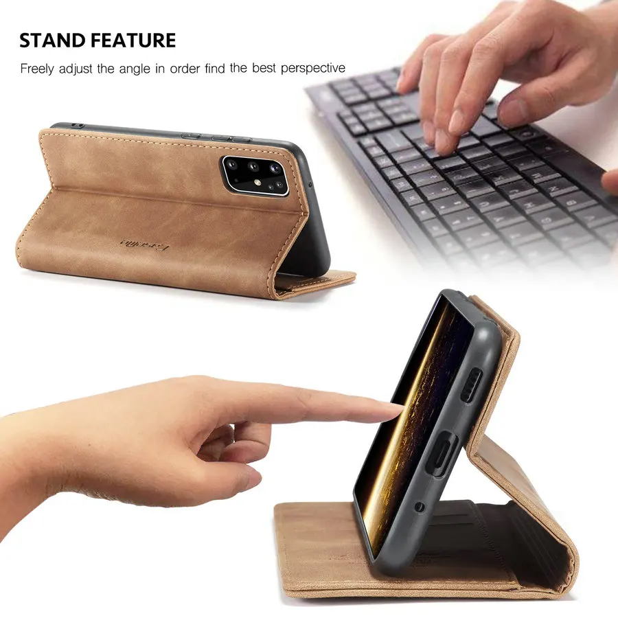 CaseMe Retro Flip For Samsung S20 FE A51 A41 A21S A31 Case Note 20 Ultra S10 Plus M31 M30s A71 Magnet | Мобильные телефоны и