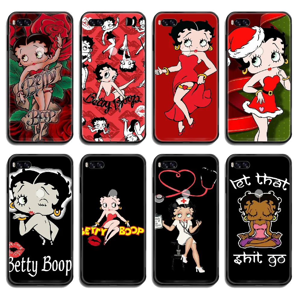 Чехол для телефона Sexy Betty Boop чехол Xiaomi Redmi Mi Note 3 5 6 8 9 A1 2 Max3 Mix2 X SE Lite Pro черный