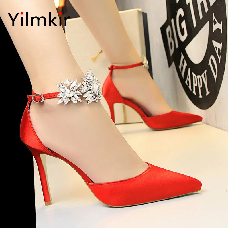 

Rhinestone Women High Heels Dinner Party Fashion High Heel Sandals Casual Fashion Elegant All Match Ladies Stiletto High Heels