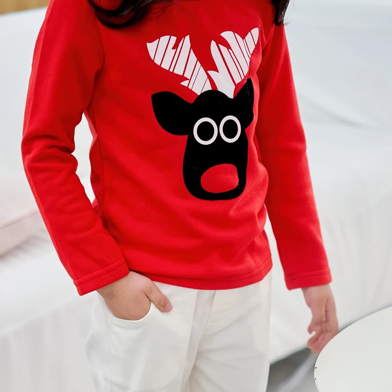 Рождественские костюмы Pettigirl для девочек красная рубашка + белые брюки осенний