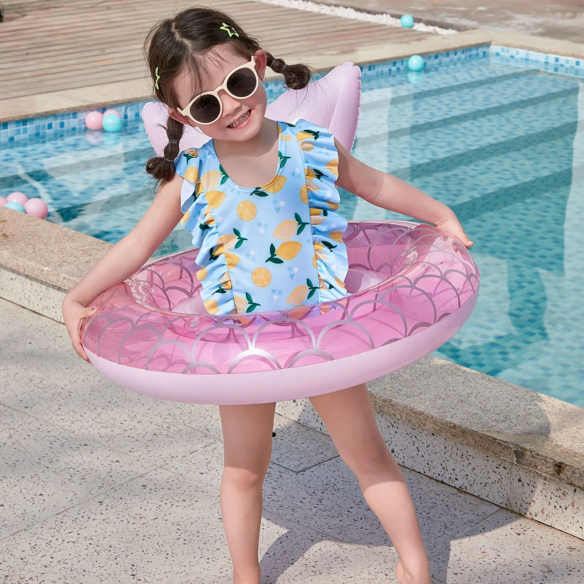 

Inflatable Mermaid Kids Baby Swimming Ring Summer Beach Party Pool Toys Swimming Circle Pool Float Seat Accessories