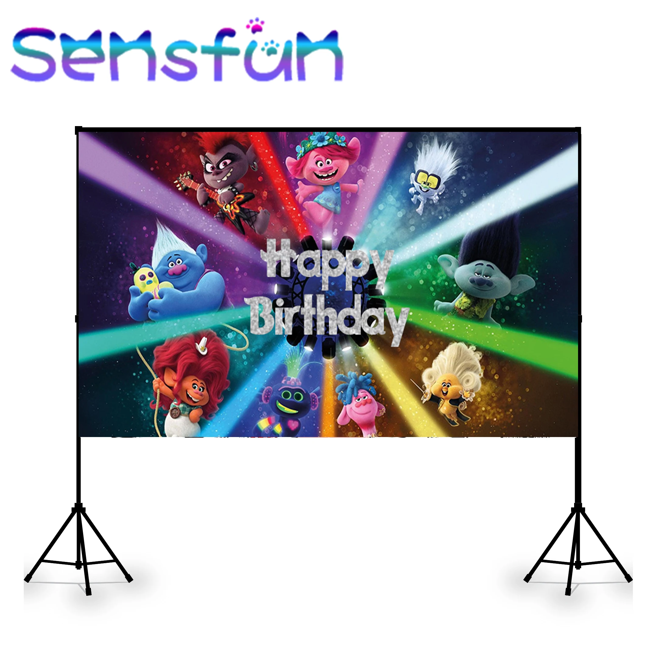 Виниловый фон для студийной фотосъемки с изображением Троллей в мире героев