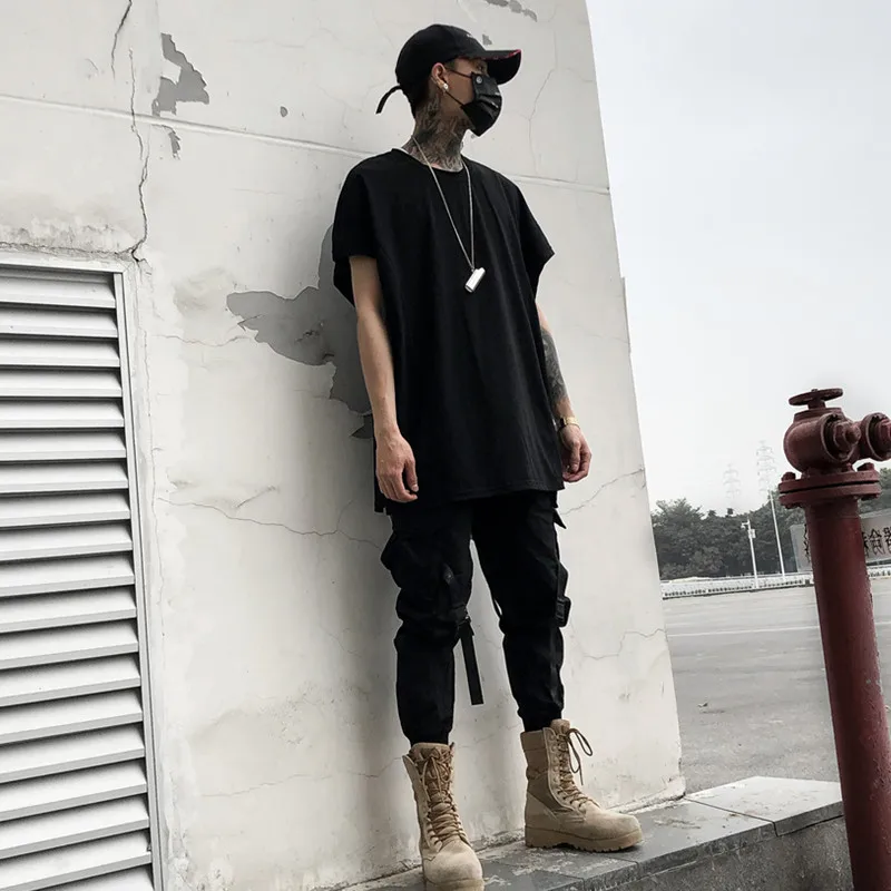 Мужская футболка без рукавов в стиле хип хоп панк винтажный костюм певицы для