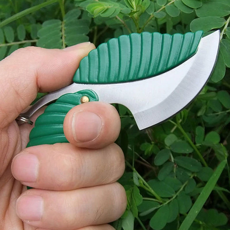 

1Pc Multifunction Stainless Steel Leaf Shape Folding Knife Outdoor Survival Knives