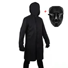 Костюм начальника из игры кальмар для детей и взрослых, комбинезон для косплея, квадратный, Круглый, треугольный, пластиковый шлем