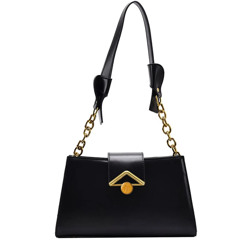 

Solid color Square Armpit bag 2021 Fashion New High-quality PU Leather Women's Designer Handbag Chain Shoulder Messenger Bag