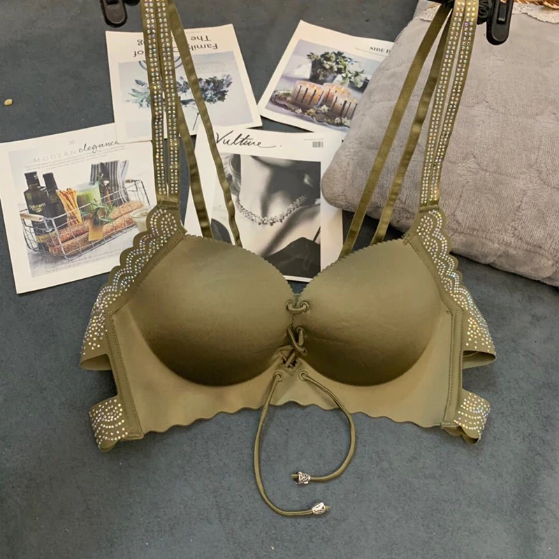 

Women's Underwear Set Sexy Diamond Bra Female's Briefs Push Up Bra Women's Hollow Out Briefs Sexy Women's Panties And Briefs