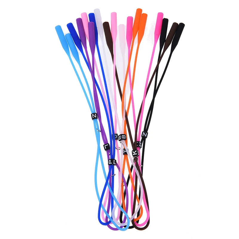 

1pc Lanyard Eyeglasses Chain Cord Holder String Rope High Elastic Anti Slip Silicone Sunglasses Glasses Material: Silicone