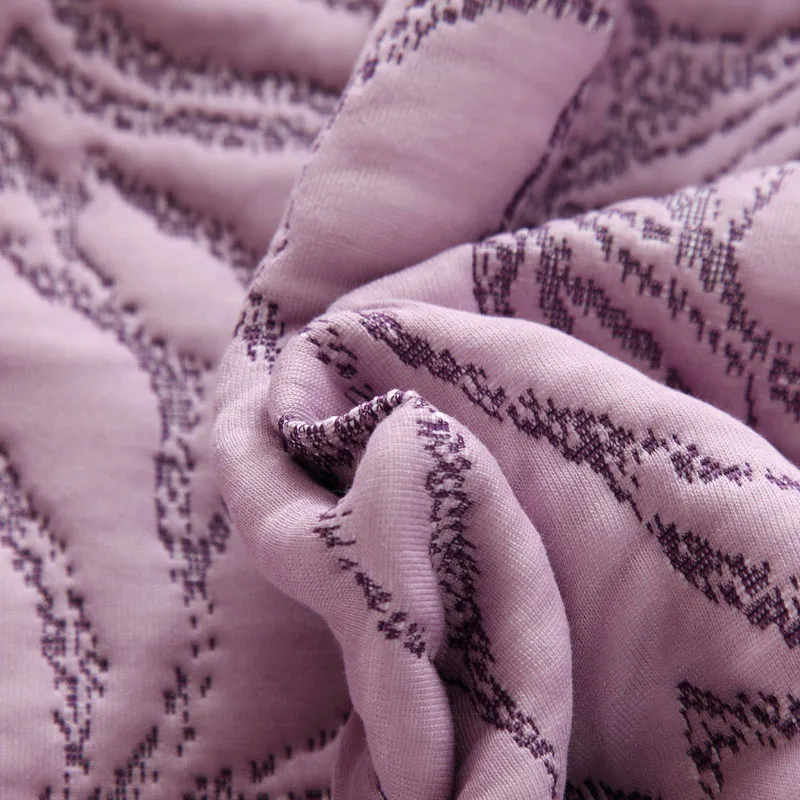 Роскошное трикотажное хлопковое покрывало с оборками фиолетового белого и