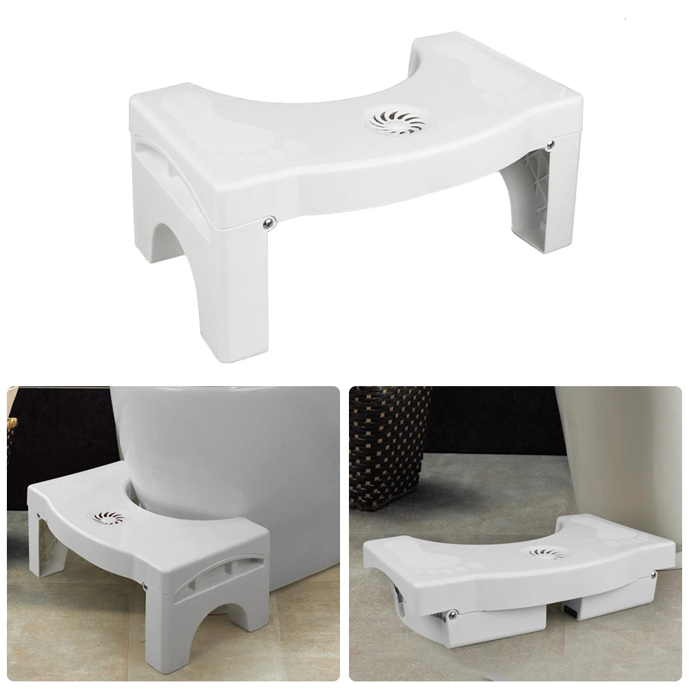 Bathroom Anti Constipation For Kids Foldable Plastic Footstool Squatting Stool Toilet Non-slip Children Small Platform |