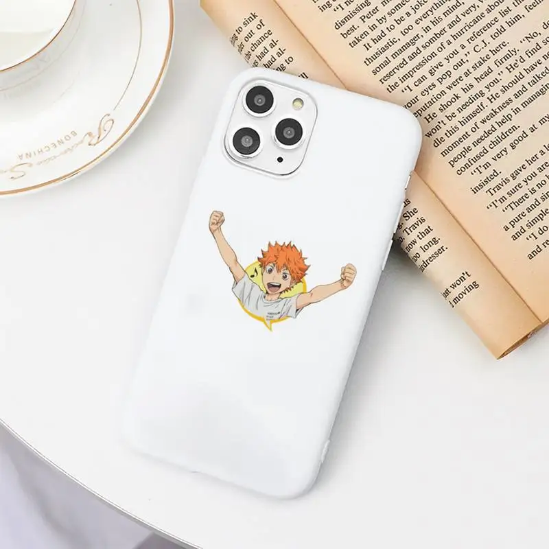 

Japan Haikyuu volleyball anime Phone Case Candy Color for iPhone 6 7 8 11 12 s mini pro X XS XR MAX Plus