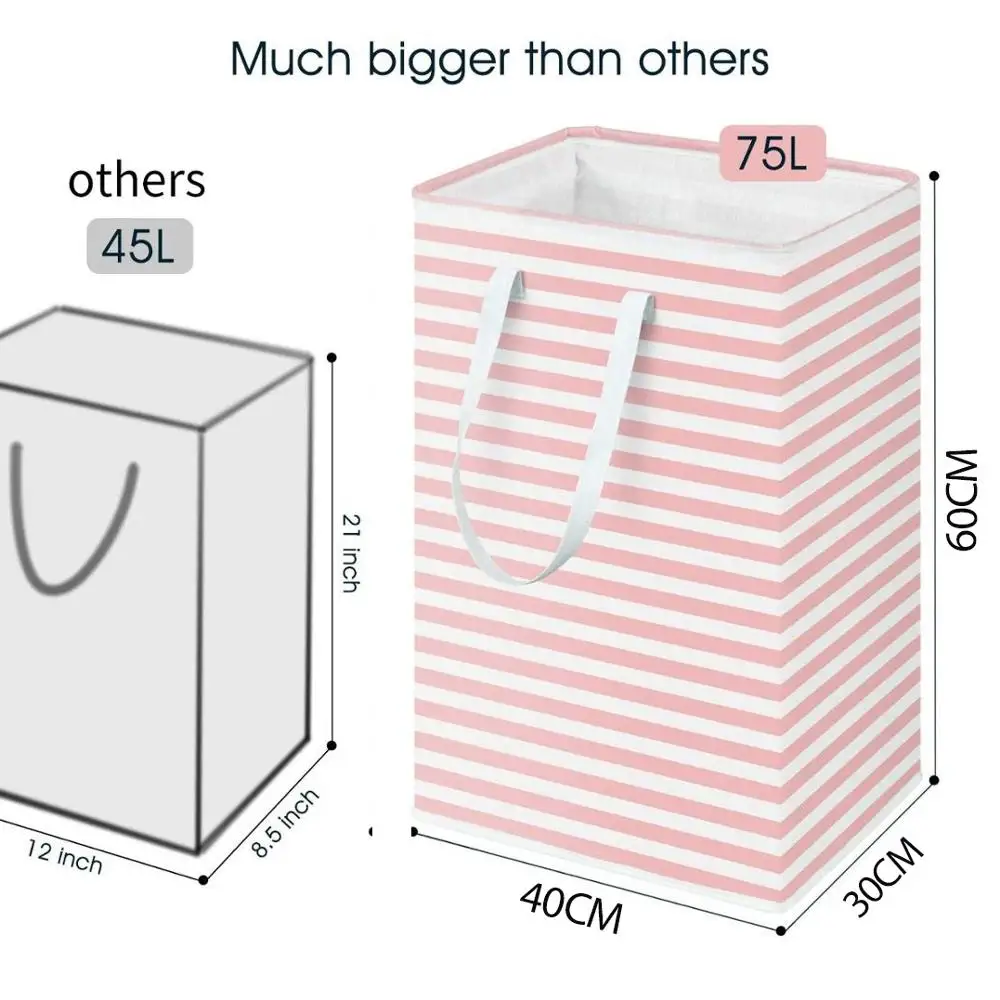 

Laundry basket Large Clothes storage Basket with Extended handle for Storage basket Toys in Bedroom Foldable Hamper