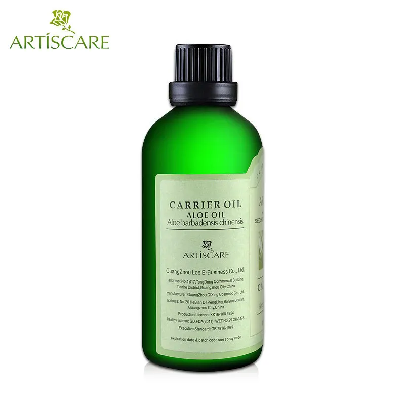 ARTISCARE 100% натуральное базовое масло с алоэ 100 мл увлажняющее и быстрое кожу