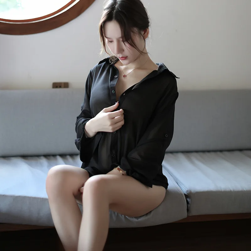 

2020 Newest Faux Silk Women Sleepdress Casual Half Sleeve Lapel Collar Nightwear Homewear Ladies Soft Sleepwear Dress Women 2020