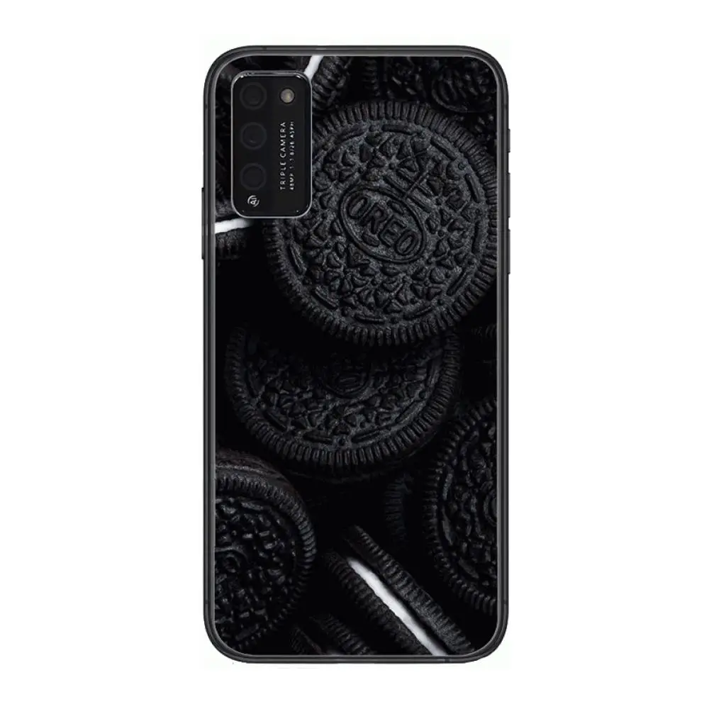 

Oreo Cookies Cartoons style Clear Phone Case For Huawei Honor 10 20 30 9 X Pro Lite V 5G RU Black Etui Coque Hoesjes Comic Fash