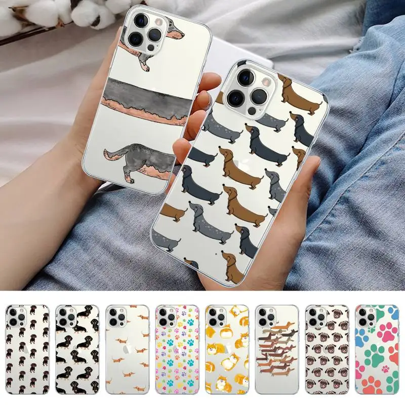 

Cartoons Dachshund Bulldog Phone Case for iPhone 11 12 13 mini pro XS MAX 8 7 6 6S Plus X 5S SE 2020 XR case