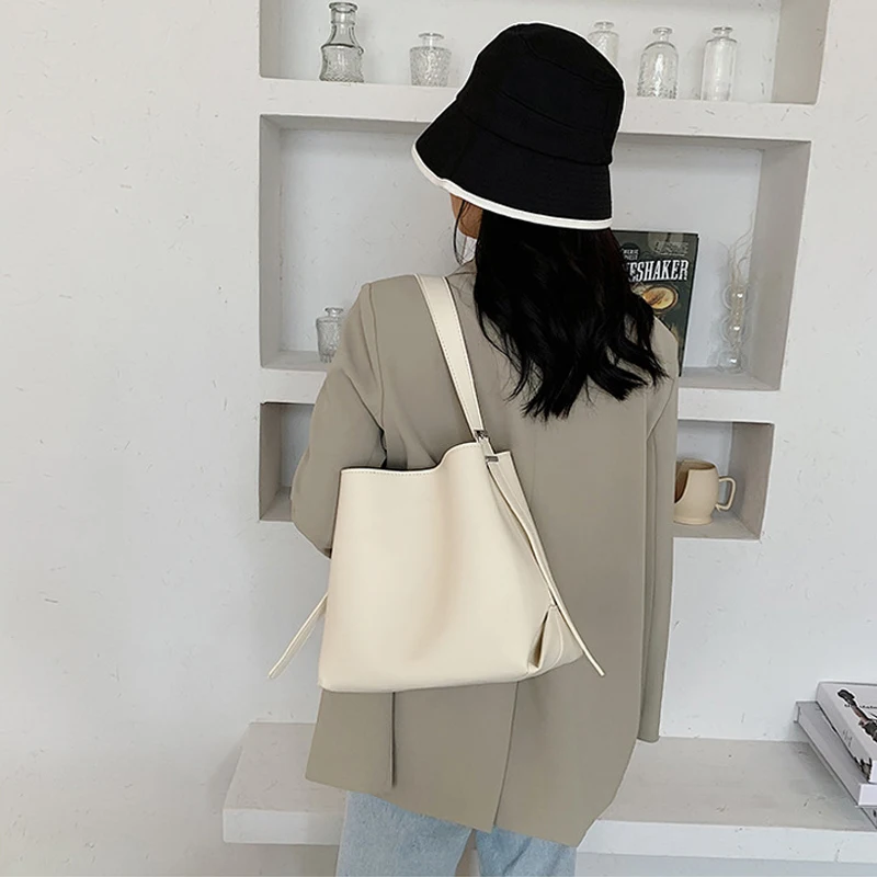 

Fashion PU Leather Women's Shoulder Bags Hot Sale Women Handbags Large Capacity Shoulder Bag Ladies Wild Bags Sac A Main Femme