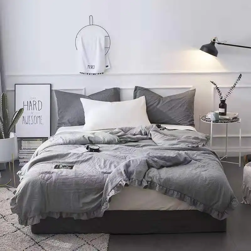 

Soft Cotton Summer Quit Single Double Blanket 150*200/180*210/200*230 Geometry Pattern Blanket For Sofa Warm Bedspread
