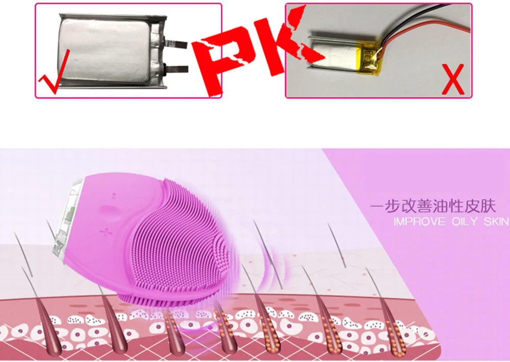 Высококачественная силиконовая щетка для очищения лица 3 в 1 Набор