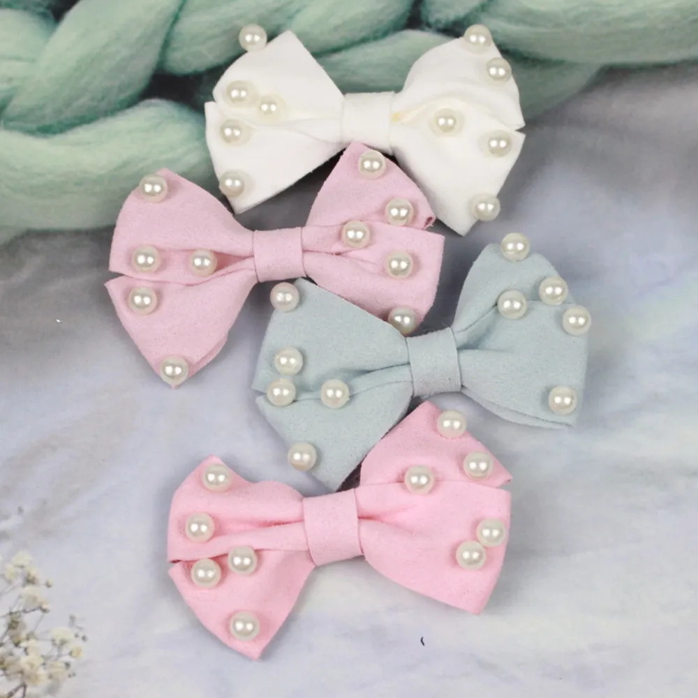 

4 шт./компл. Новинка, двухслойная заколка для волос с бантом и жемчугом, весенне-летняя заколка для волос, милая открытка для девочек