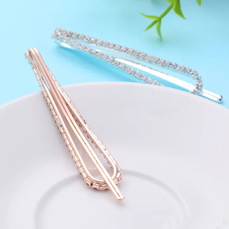 Корейский дизайн кристалл золотой серебряный цвет заколки для волос девочек