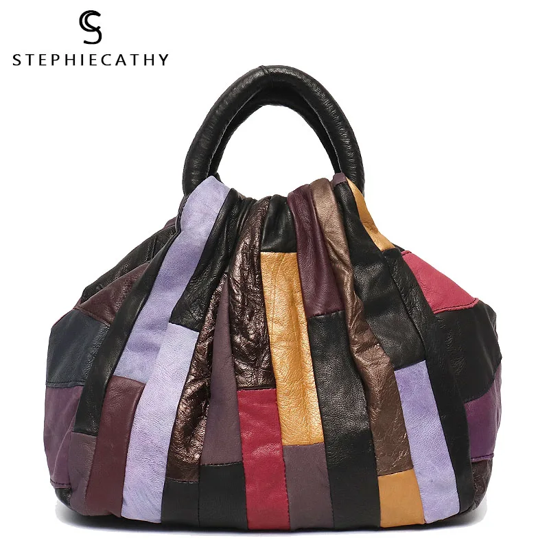 Женская сумка из овечьей кожи с верхней ручкой|Сумки ручками| |