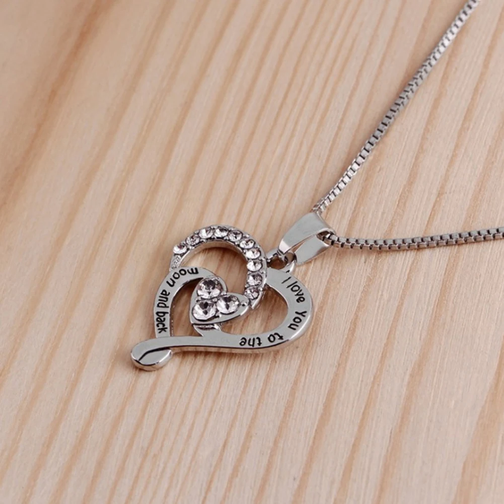 Ожерелье с надписью I Love You to the Moon|Подвески| |