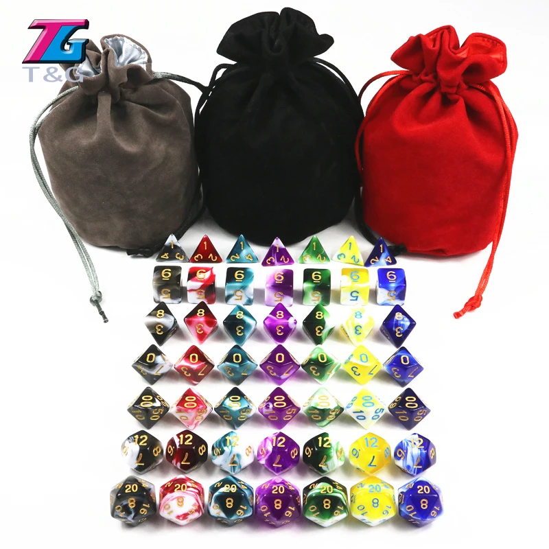 7 компл./упак. многогранник ролевая многогранные кости для доски карточки Клубные