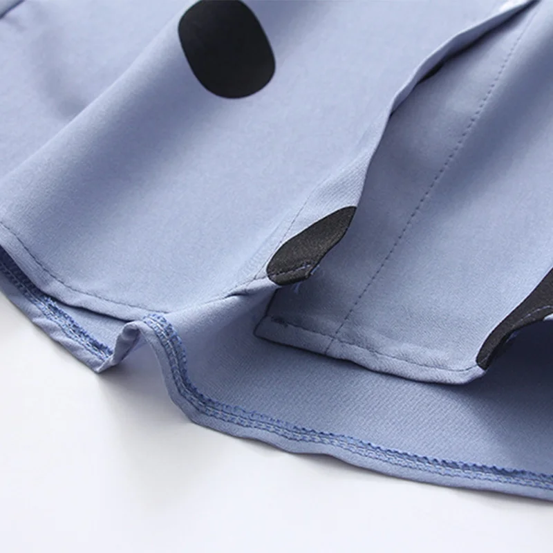 

JCGO Women Blouses Chiffon Plus Size Ladies Office Blouse Shirt Fashion Clothing Dot Print Loose Long Sleeve Blouses Top Blusa