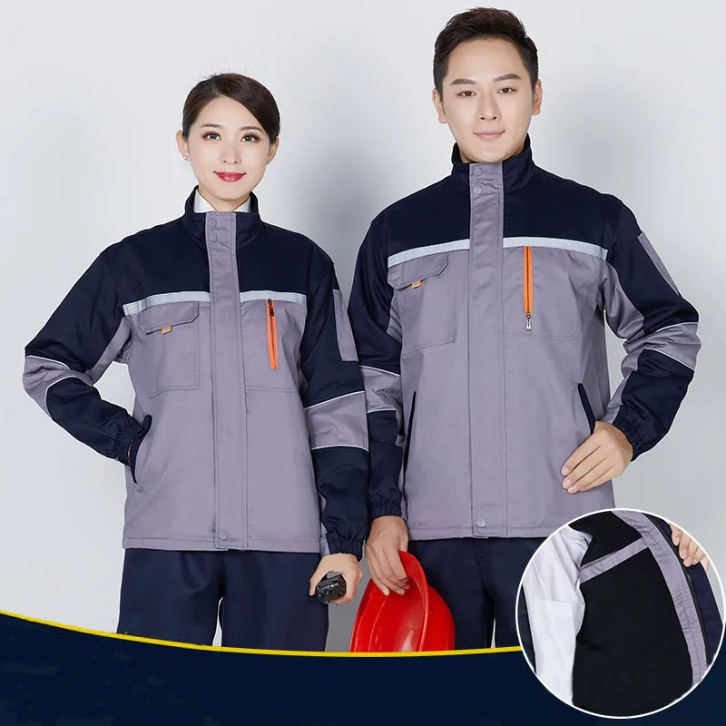 Зимние Бархатные Рабочая одежда Униформа для мужчин и женщин размера плюс