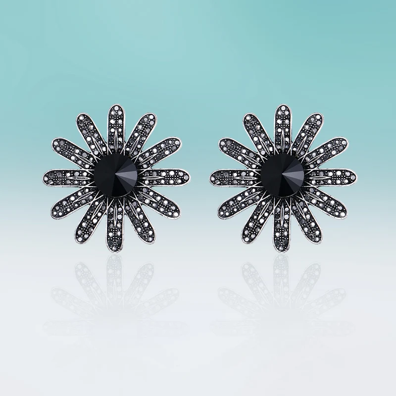 Серьги гвоздики женские из цинкового сплава винтажные украшения с крупными