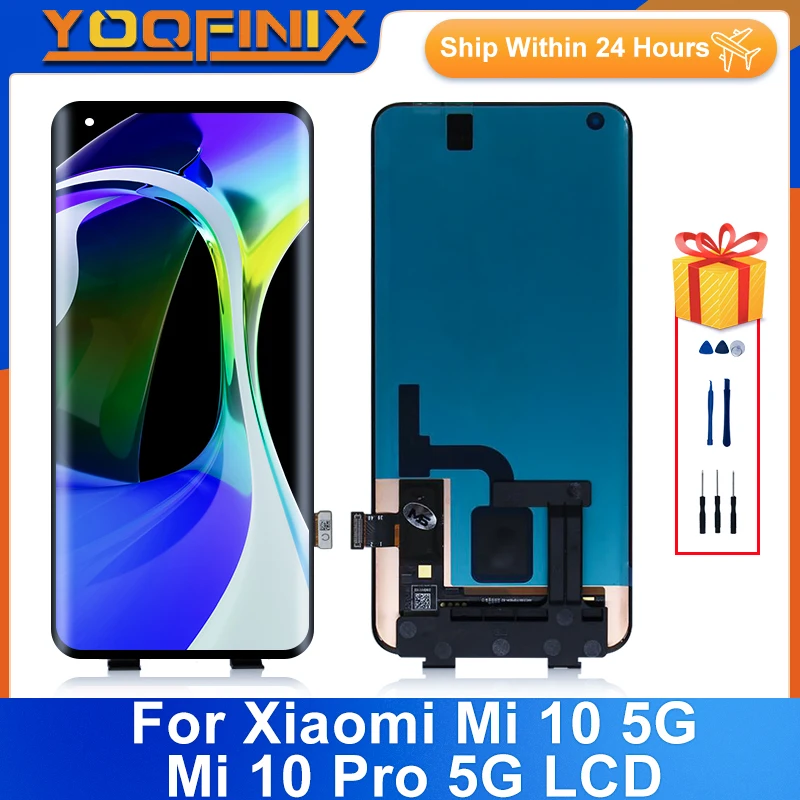 

6,39 "оригинальный для Xiaomi Mi 10 5G LCD дисплей дигитайзер запасная часть для Mi 10 Pro 5G LCD M2001J2G M2001J2I дисплей