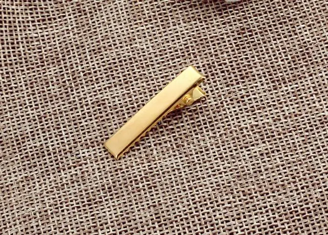 10 шт. золотистые клипсы для волос плоские металлические заколки аллигатора