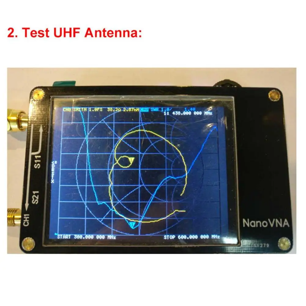 Векторный анализатор сети LCDHF VHF UHF UV 4 дюйма 2020 NanoVNA-H4 |