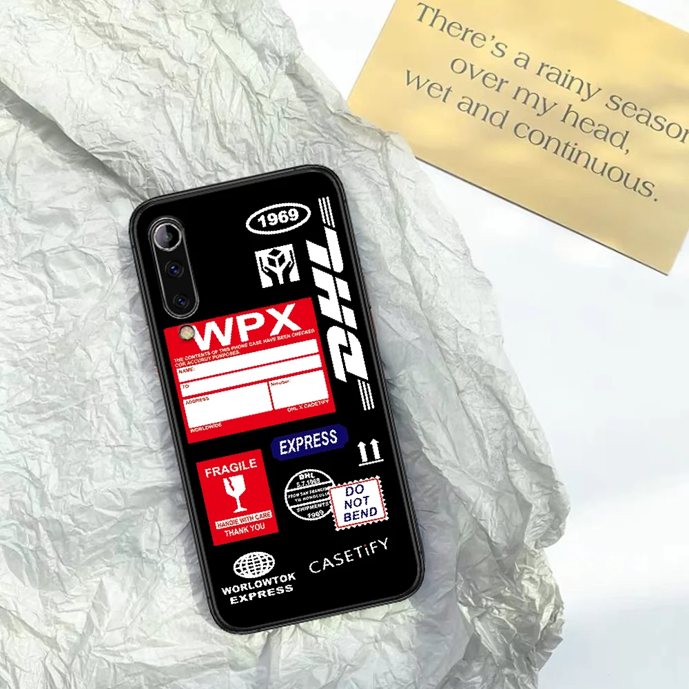 

DHL Express Phone Case For XIAOMI MI Note 8 9 T 10 Pro Lite SE A2 A3 POCO X M MAX 2 3 black Waterproof Soft Cell Fashion Bumper