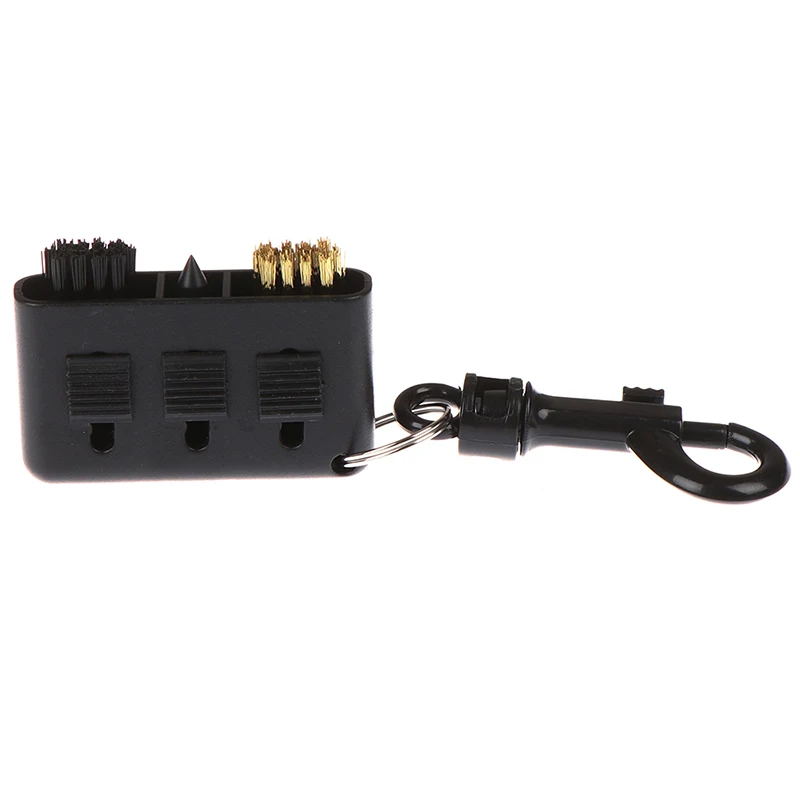 

Black 3 in1 Pocket Carry Golf Club Brush Portable Golf Putter Wedge Ball Groove Cleaner Kit Cleaning Tool