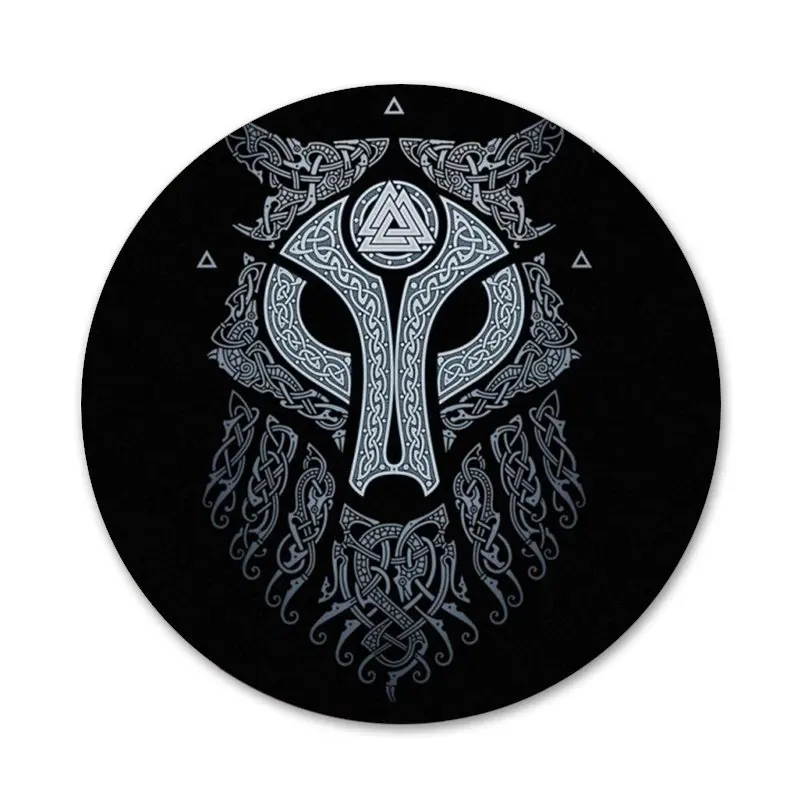 Скандинавской мифологии Викинги Фенрир значок с волком брошь заколка аксессуары