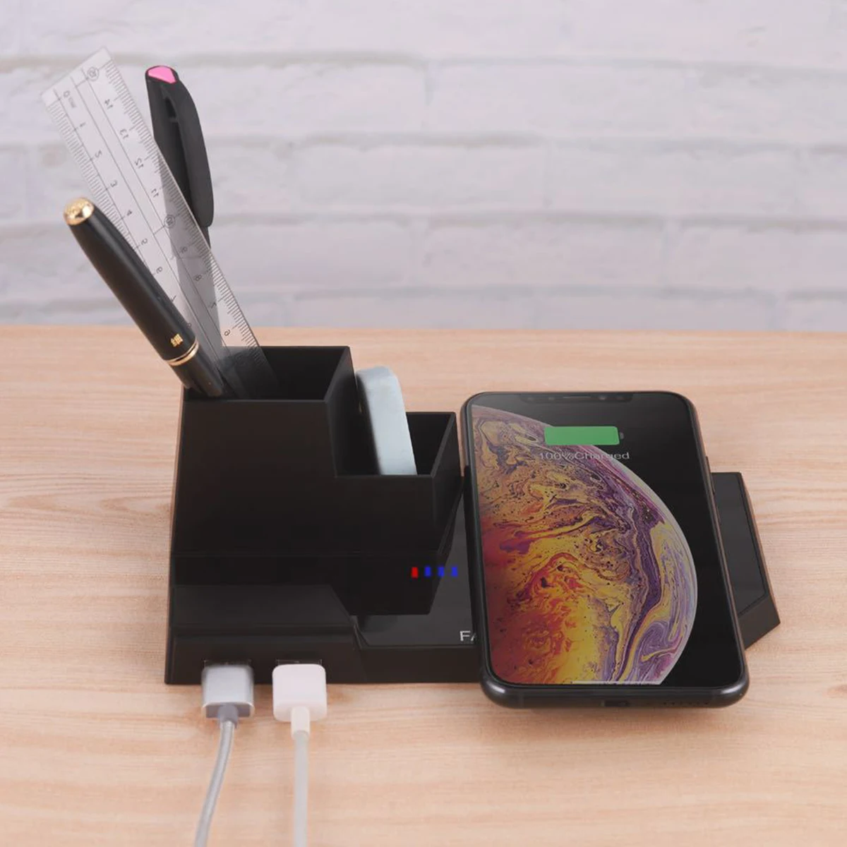 Модная новинка Qi Быстрая зарядка 10 Вт Беспроводное зарядное устройство