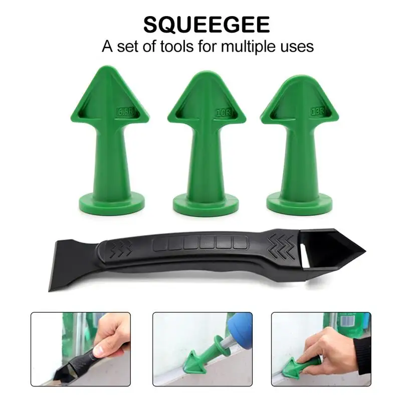 4 шт./компл. многофункциональный скребок для герметика и Мастерок с насадками