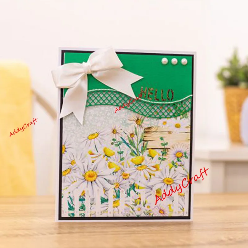 Металлические Вырубные штампы hello кружева форма для скрапбукинга бумаги