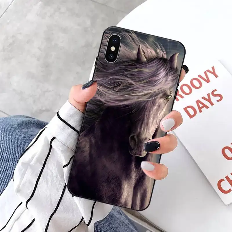 

Watercolor Horse Horses Running Phone Case for iPhone 11 12 pro XS MAX 8 7 6 6S Plus X 5S SE 2020 XR mini