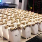 Коробка бумажная цветная коробка для подарков, белая, черная, с лентой, для свадебных сувениров, 20 шт.50 шт.