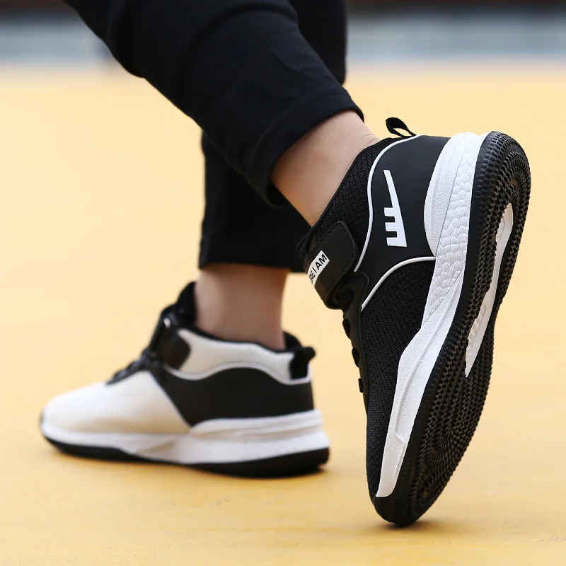 Баскетбольная обувь для мальчиков и девочек дышащие кроссовки из сетчатого