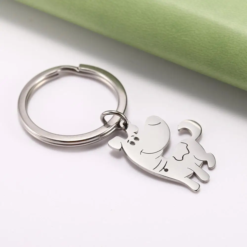 Брелок для ключей Skyrim из нержавеющей стали с изящной круглой собакой | Украшения
