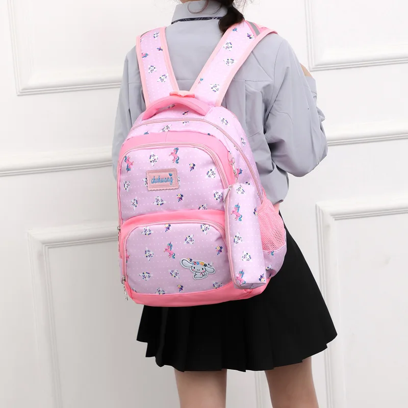 Fashion Cute Princess Children School Bags Top Quality Orthopedic Waterproof Backpack Kids Girls Rucksack black Mochila Escola