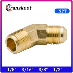 2шт латунный фитинг для труб SAE 45 градусов, наружный диаметр 14 дюйма, 516 дюйма, 38 дюйма, 12 дюйма