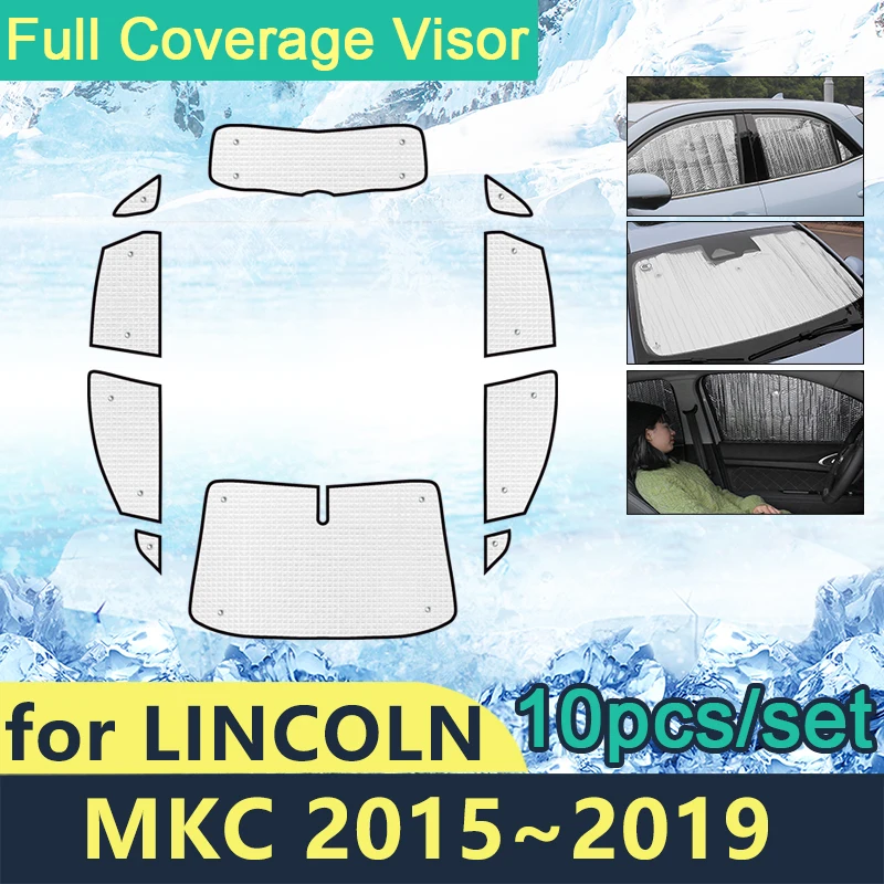 

Full Cover Sunshades For Lincoln MKC 2015 2016 2017 2018 2019 Car Windshields Accessories Sun Protection Parasol Sunblind